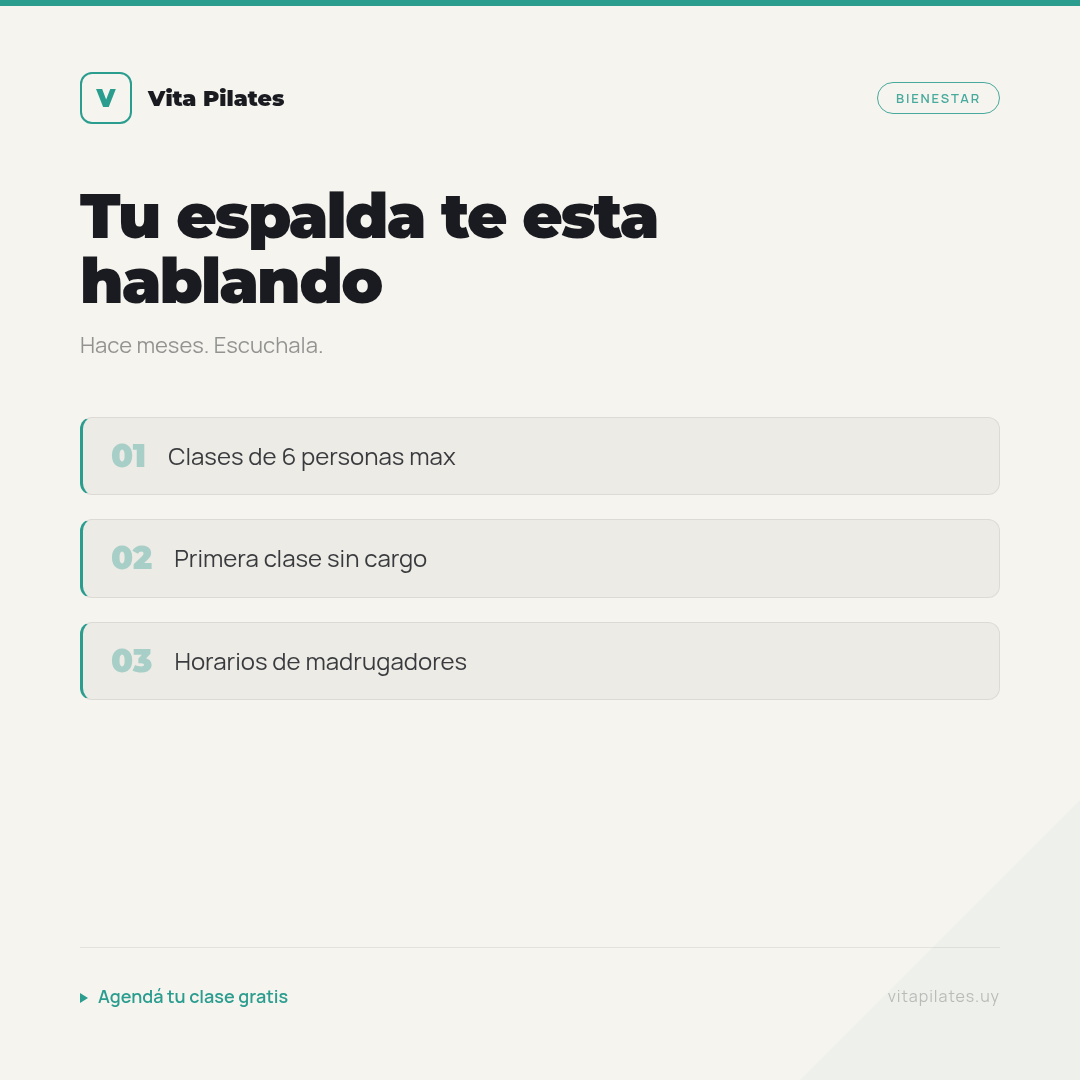 Post generado para Vita Pilates